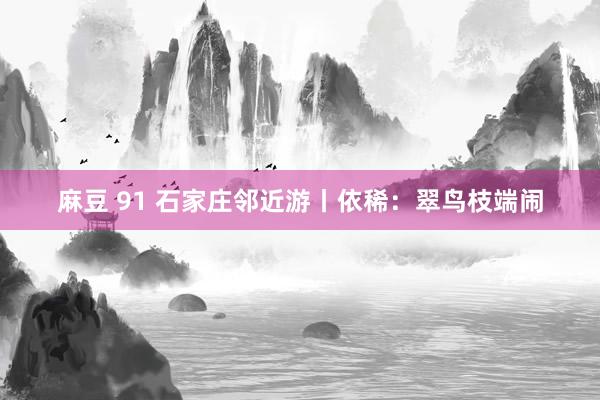 麻豆 91 石家庄邻近游丨依稀：翠鸟枝端闹